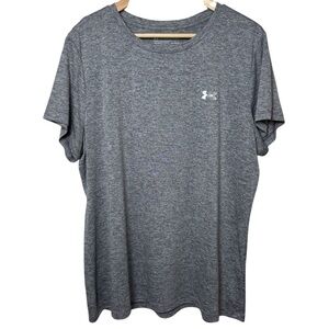 Under Armour Shirt Women 2XL Gray Loose Fit Crew Neck Performance Tee Gym Active